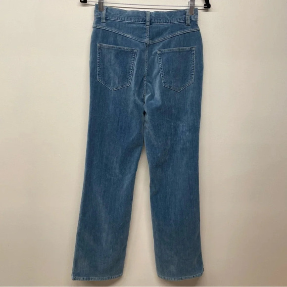 Rebecca Taylor La Vie Ines Kick Boot Velvet Velour Blue Pants - Picture 13 of 14